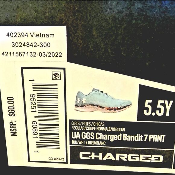 17_UNDER ARMOUR CHARGED BANDIT 7 RUNNING SHOE - Picture 6 of 6
